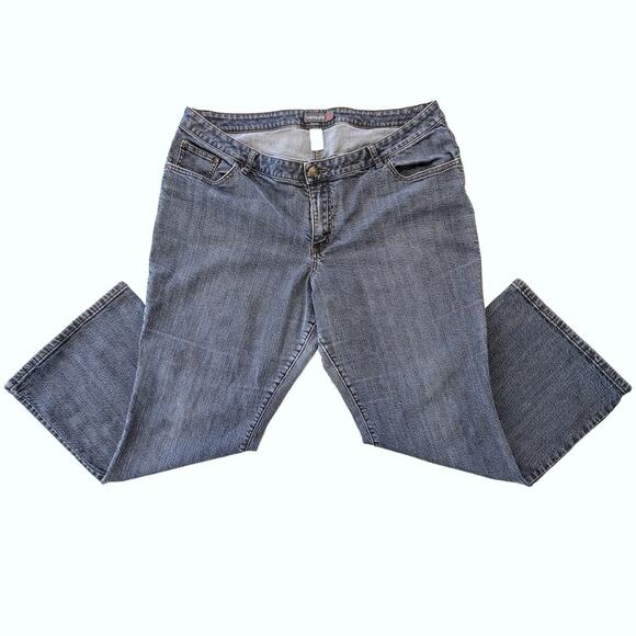 Lane Bryant Venezia High Rise Flare Stretch Denim Jeans Y2K Stone Wash 2X 22W P - Picture 2 of 13